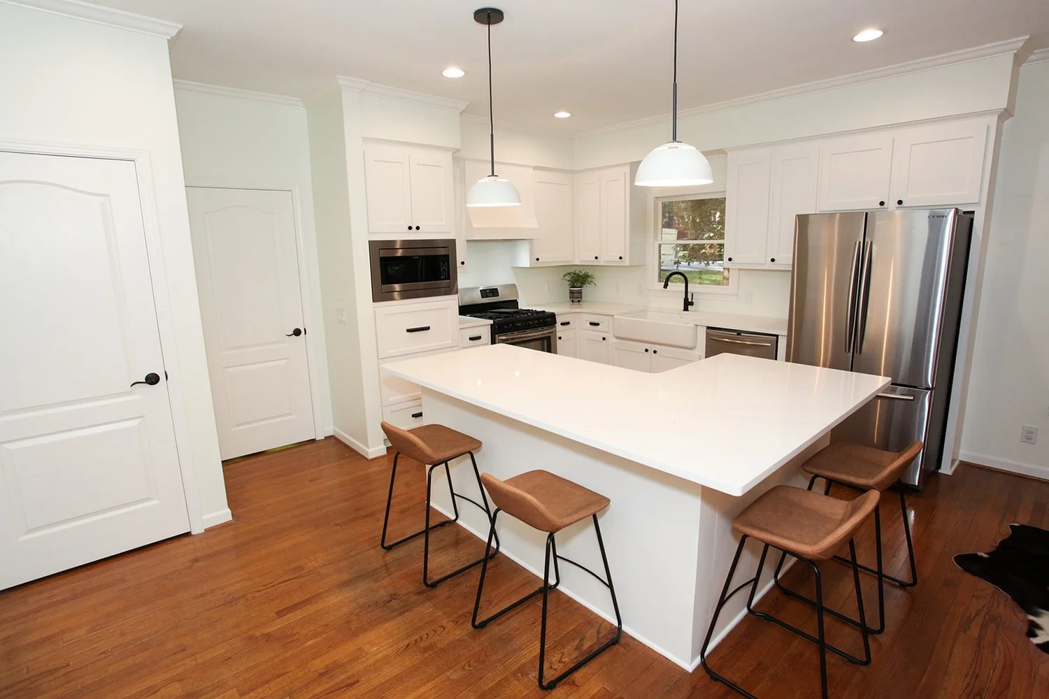 Kitchen after cabinet refacing
